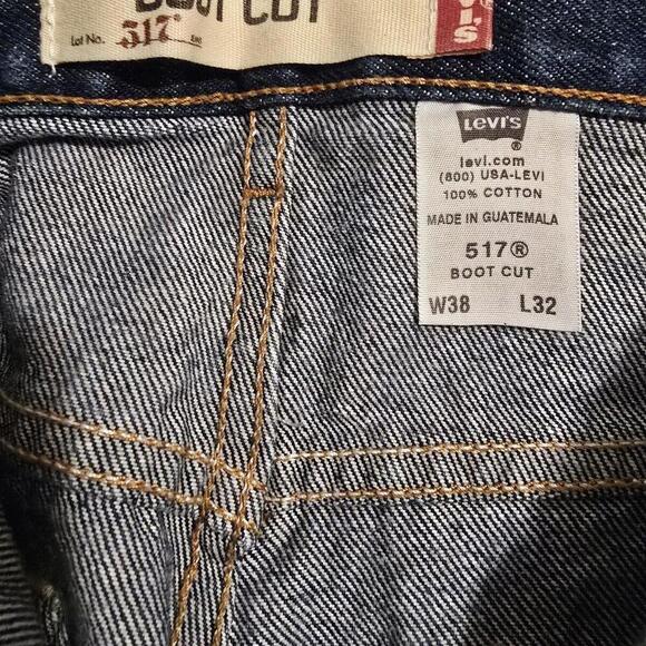 LEVI'S 517 Men's Denim Blue Jeans Regular Fit Boot Cut Red Tag Size 38 x 32 78-5 - Picture 10 of 13